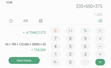 screenshoot for Samsung Calculator