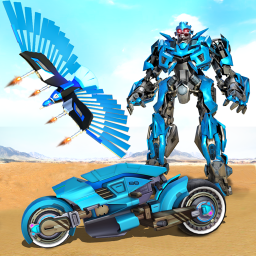 logo for Flying Police Eagle Bike Robot Hero: Robot Games