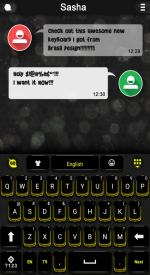 screenshoot for Black and Yellow Keyboard theme