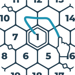 logo for Number Mazes: Rikudo Puzzles
