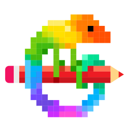 logo for Pixel Art: Colour by Number Colouring Book